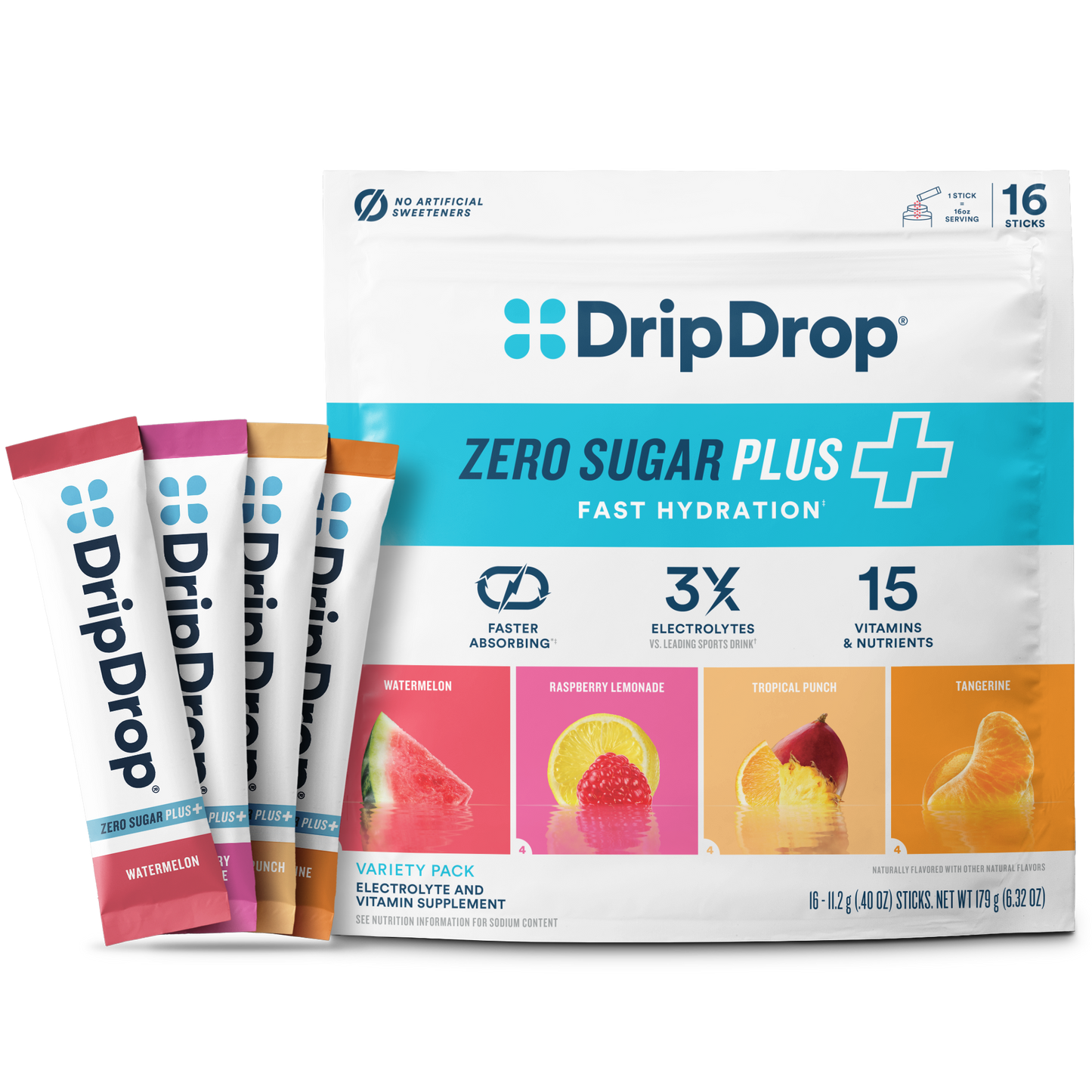 dripdrop-zero-sugar-plus-watermelon-tangerine-tropical-punch-raspberry-lemonade-16-oz-sticks-16-count-p5 Pouch_16ct_Front16ozSticks_VSPlus_Variety_A.png