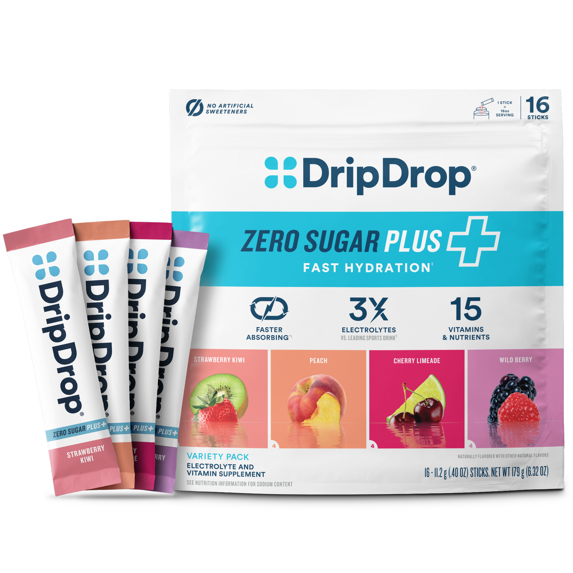 dripdrop-zero-sugar-plus-strawberry-kiwi-peach-cherry-limeade-wild-berry-16-oz-sticks-16-count-g8 Pouch_16ct_Front16ozSticks_VSPlus_Variety_B.png