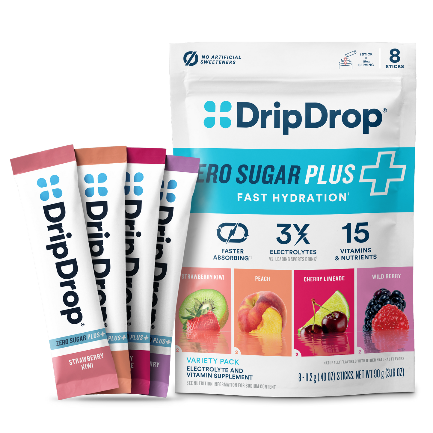 dripdrop-zero-sugar-plus-strawberry-kiwi-peach-cherry-limeade-wild-berry-16-oz-sticks-8-count-p1 Pouch_8ct_Front16ozSticks_VSPlus_Variety_B.png